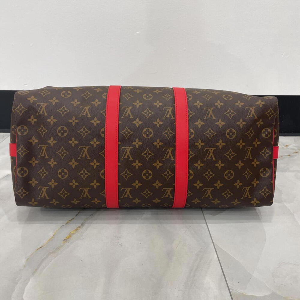Louis Vuitton Red / Monogram Keepall 50 *orig retail $2860* - Picture 7 of 10